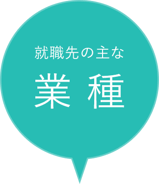 就職先の主な業種